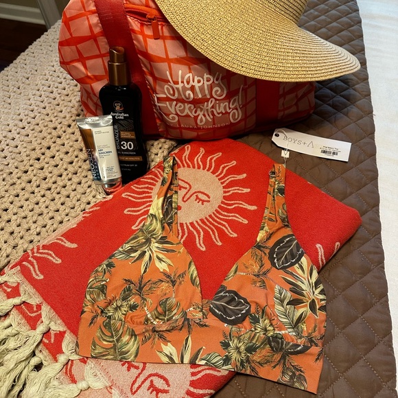 NWT Boys + Arrows Phil Bikini Top in Flamingo M - Picture 2 of 6